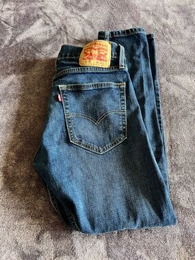 Levi's Men's 512 Dark Blue Straight-Leg Jeans 30 X 30